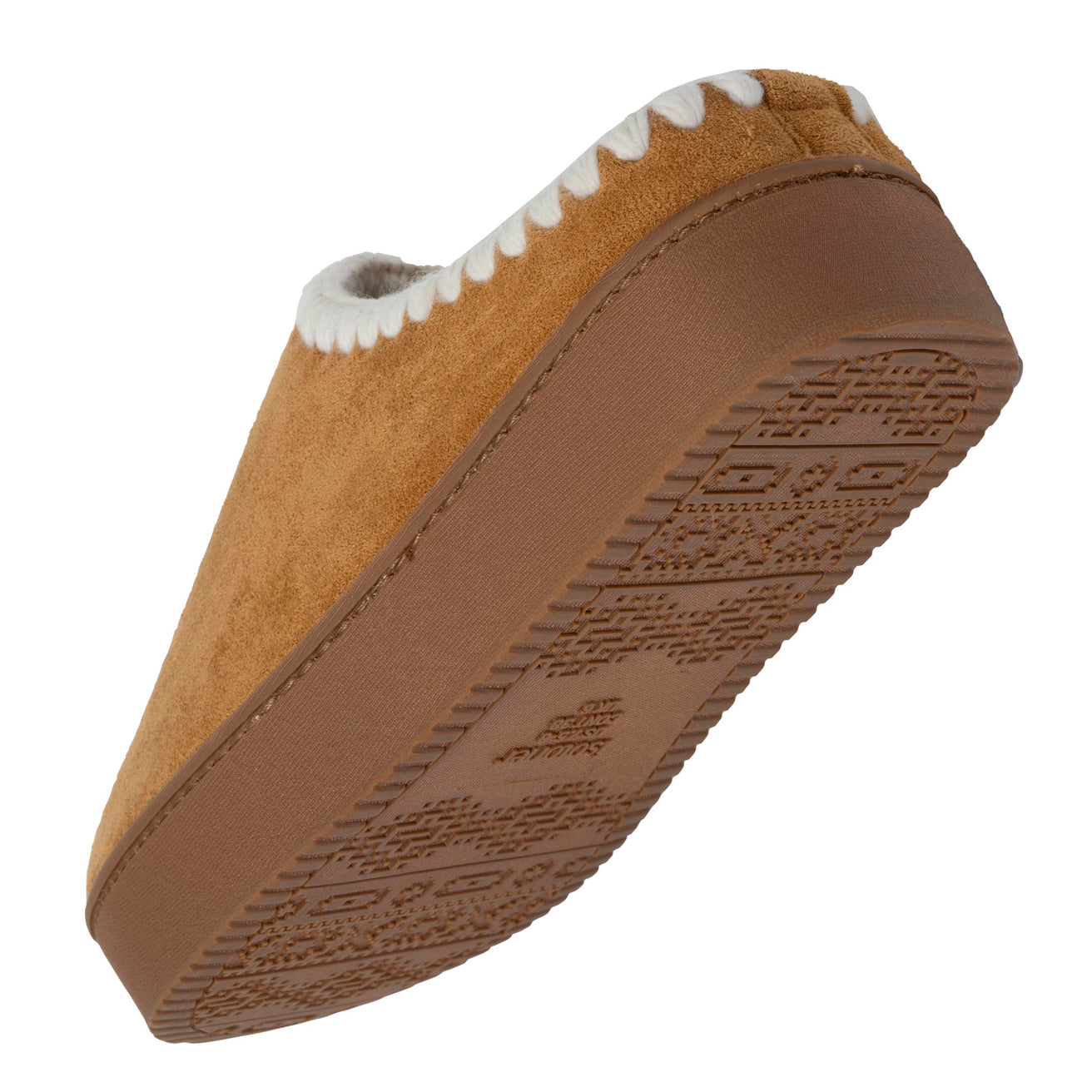 Zapatillas de casa chinelas Mujer plataforma Camel con ribete