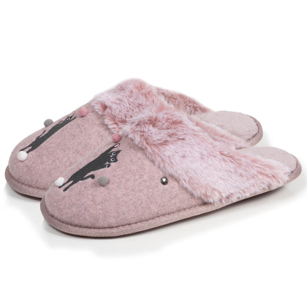 Mujer Chinelas Zapatillas de casa Rosa jaspeado - Isotoner