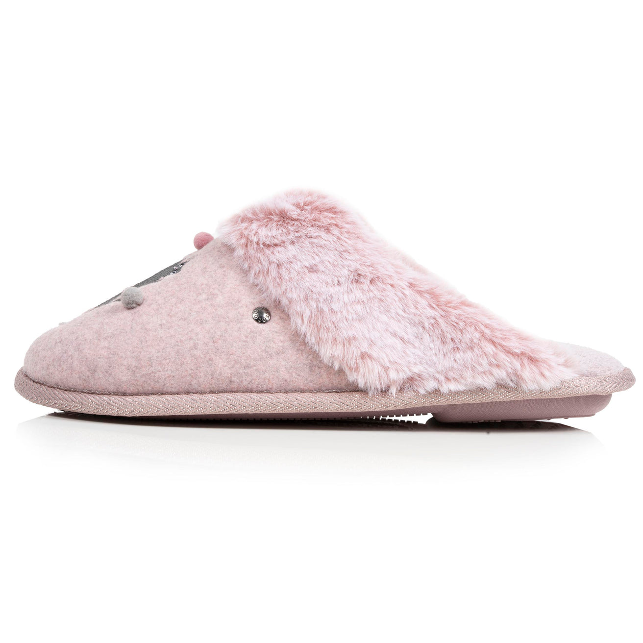 Mujer Chinelas Zapatillas de casa Rosa jaspeado