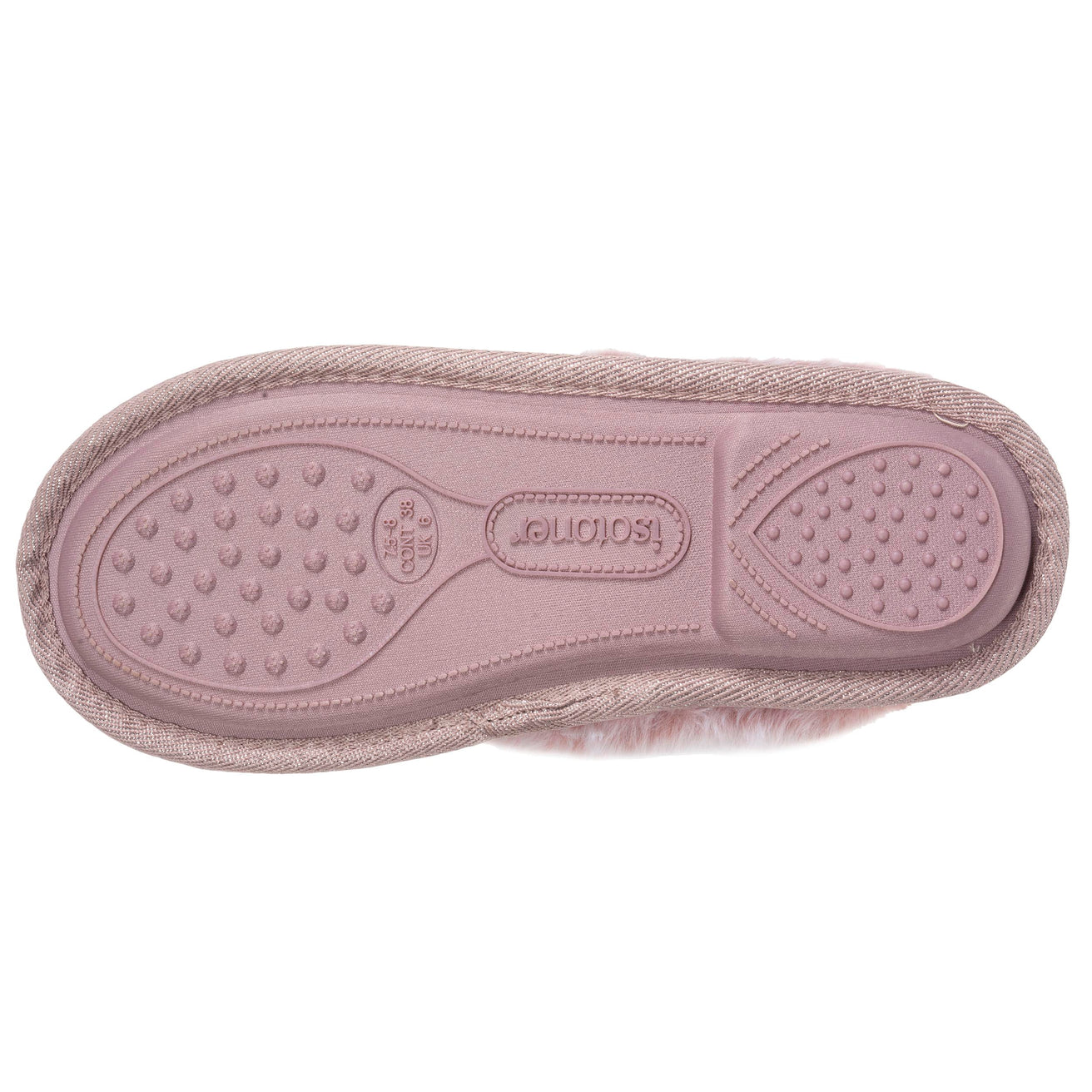 Mujer Chinelas Zapatillas de casa Rosa jaspeado