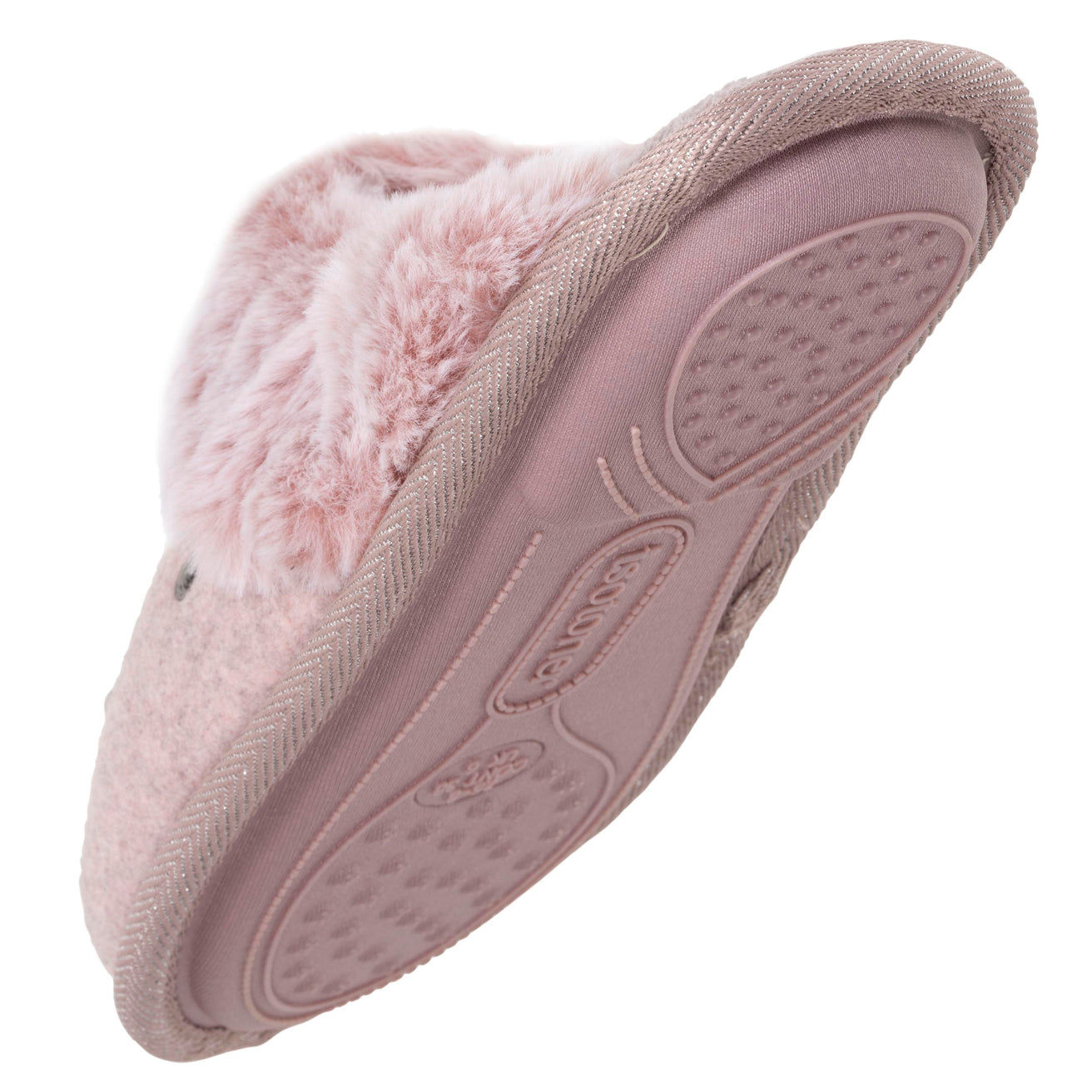 Mujer Chinelas Zapatillas de casa Rosa jaspeado