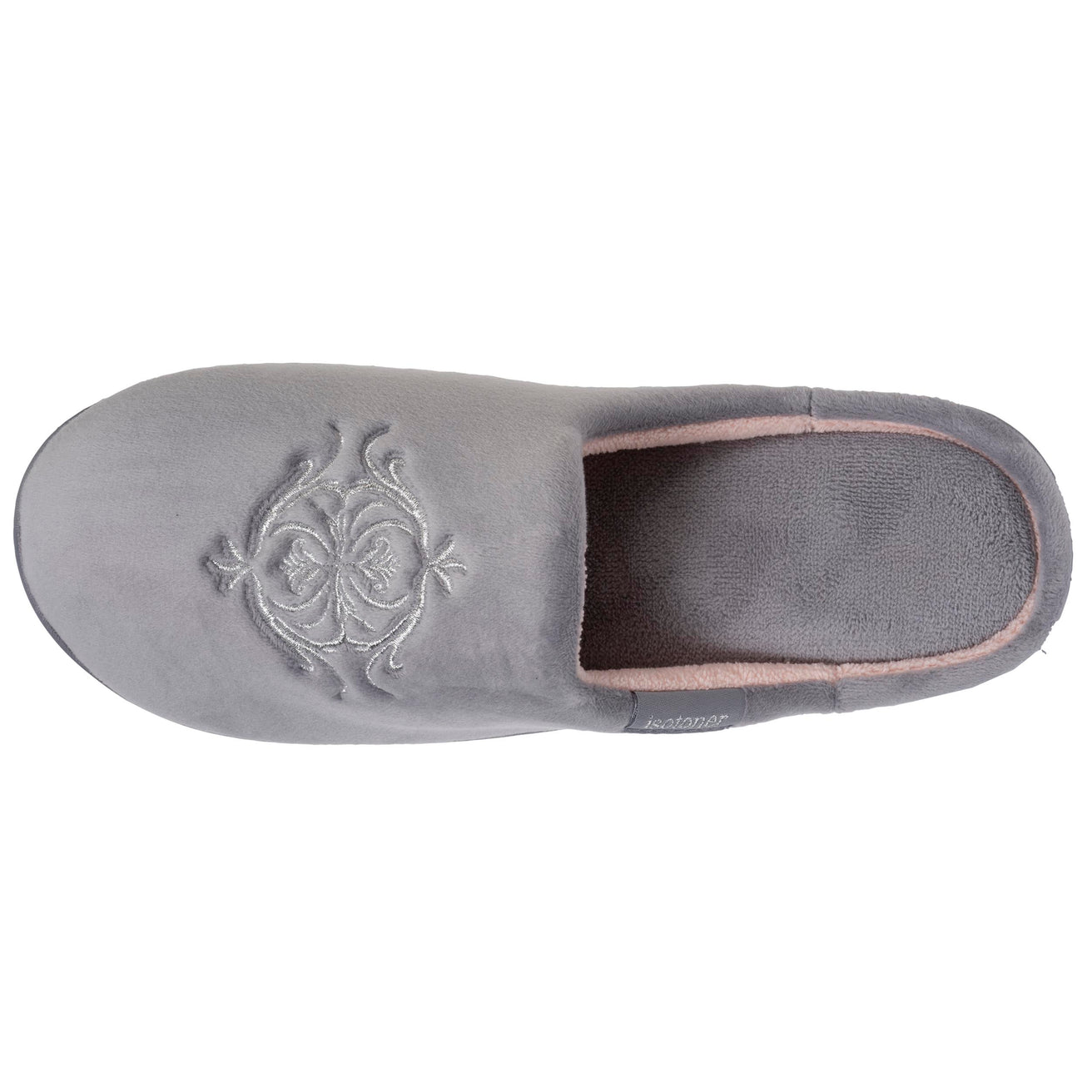 Zapatillas de casa chinelas Mujer con tacón hojas Marino