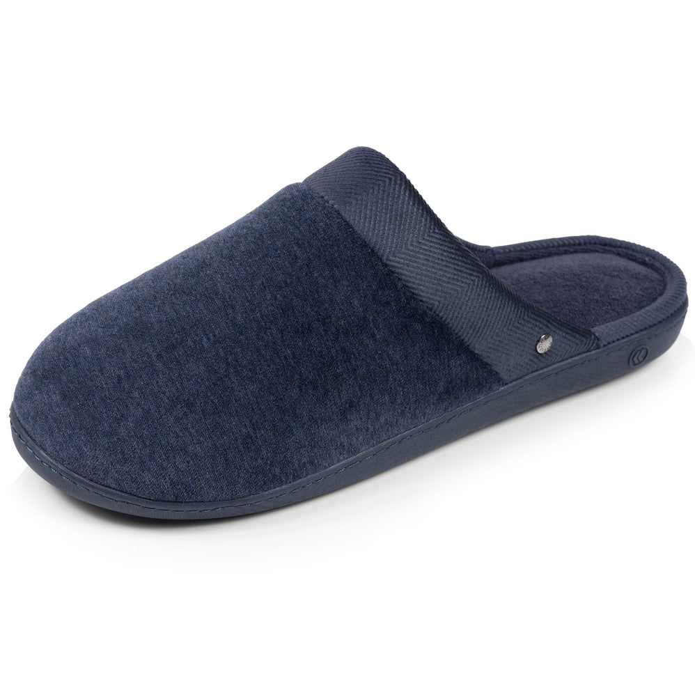 Hombre Chinelas Zapatillas de casa Azul marino moteado - Isotoner