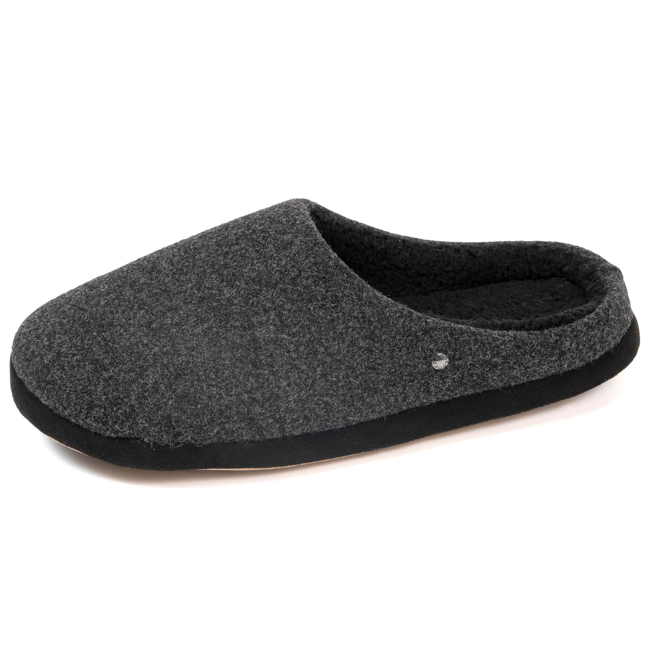 Zapatillas de casa chinelas Hombre Negro fieltro jaspeado