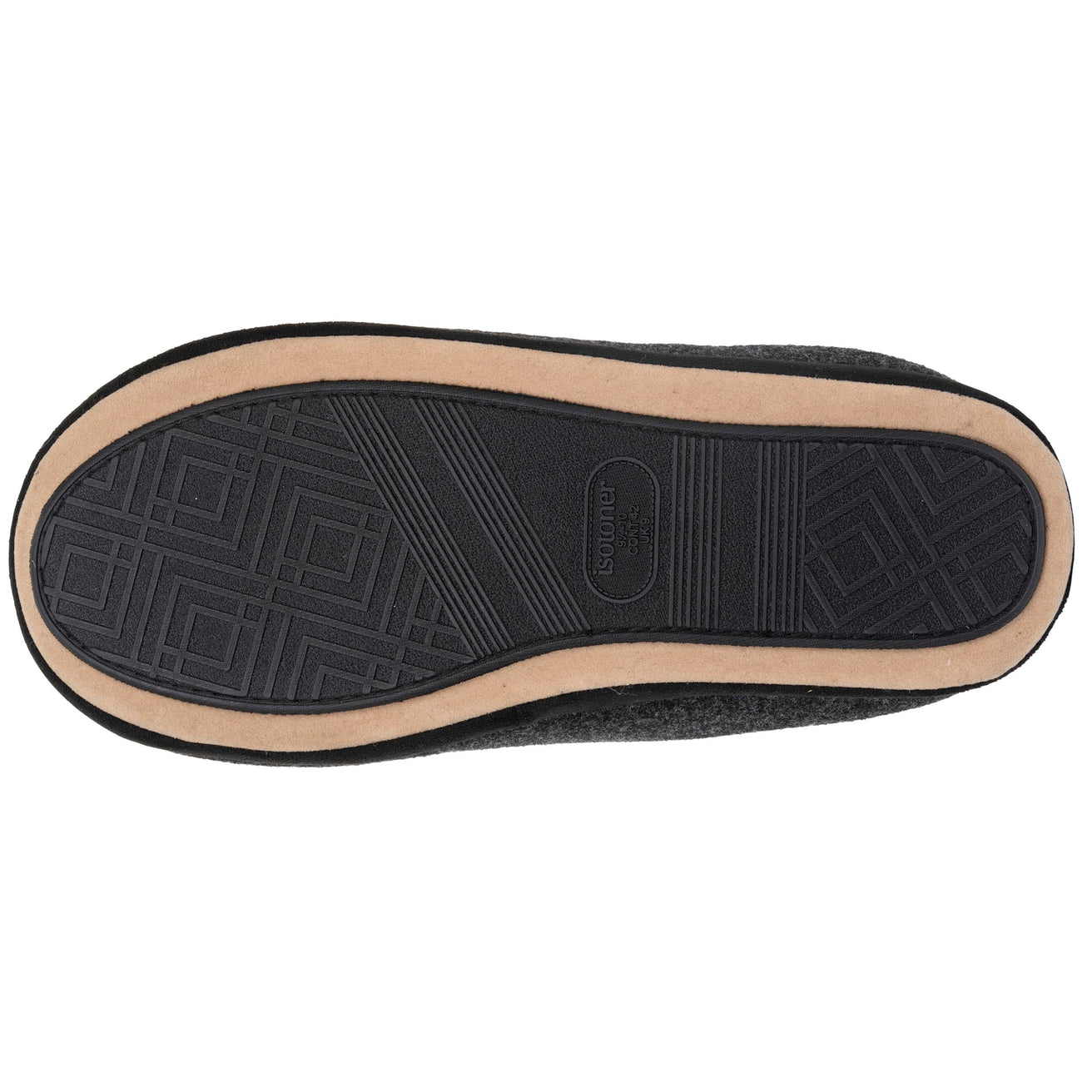 Zapatillas de casa chinelas Hombre Negro fieltro jaspeado