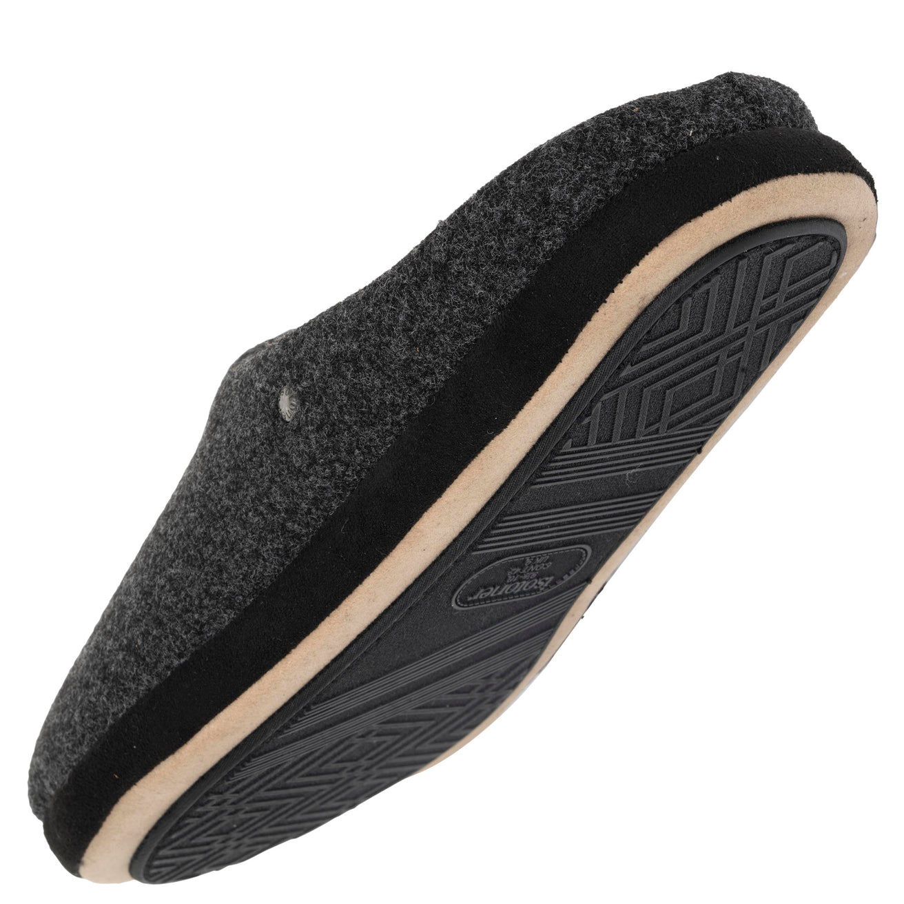 Zapatillas de casa chinelas Hombre Negro fieltro jaspeado