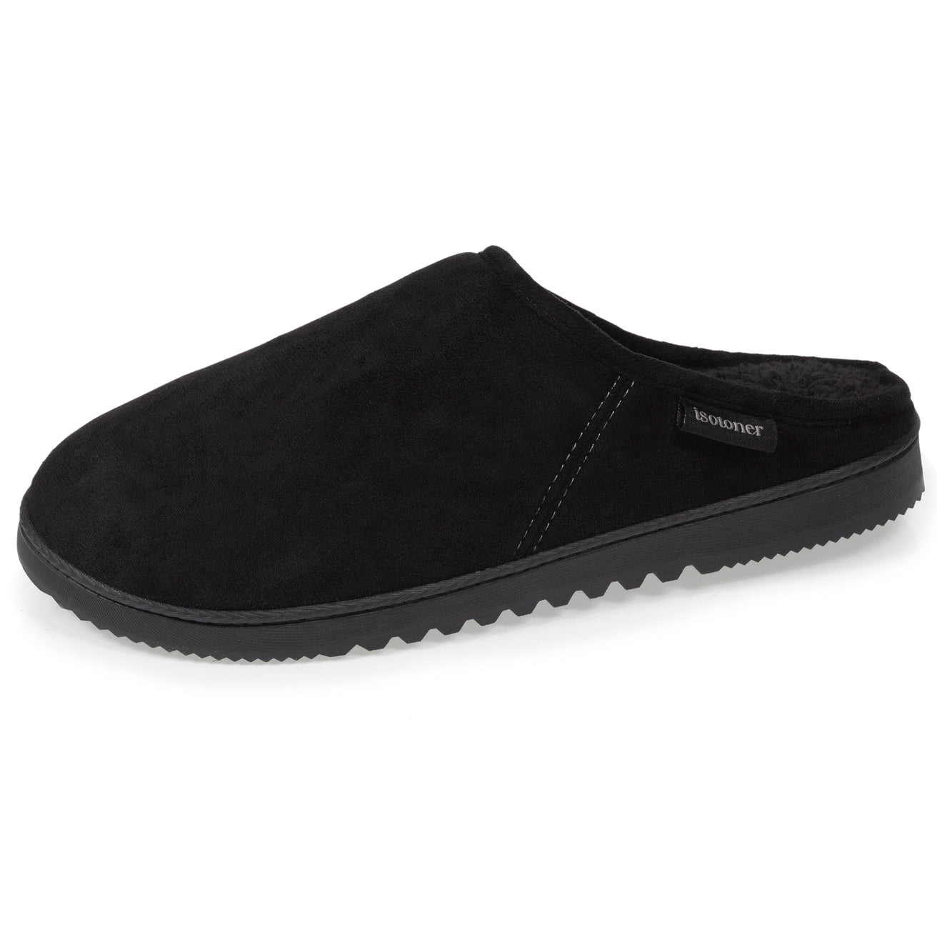 Zapatillas de casa chinelas Hombre Negro pespuntes