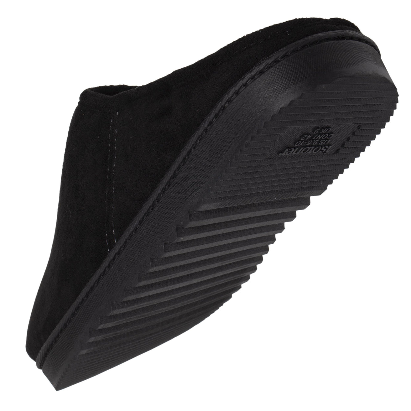 Zapatillas de casa chinelas Hombre Negro pespuntes