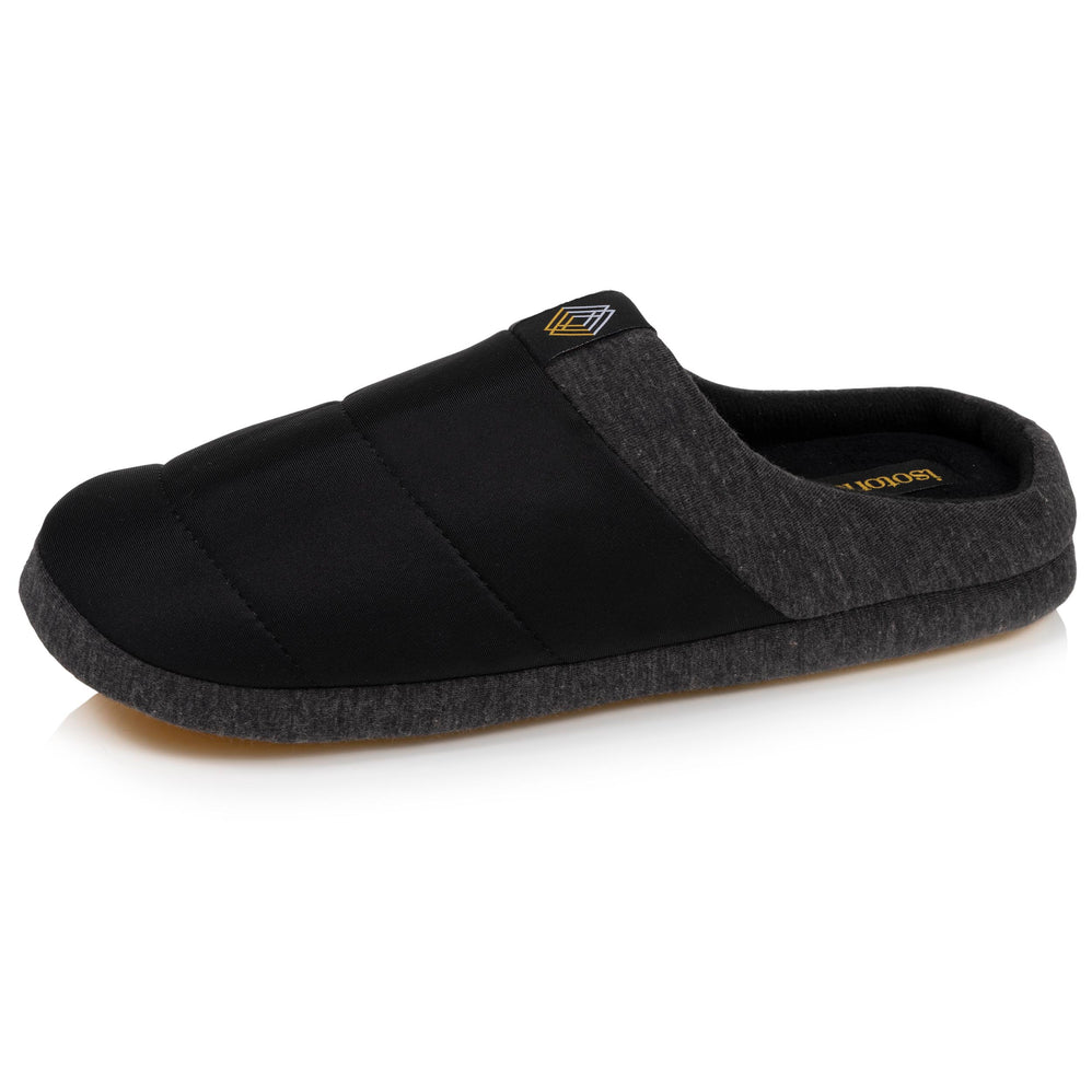 Hombre Chinelas Zapatillas de casa Nylon Negro - Isotoner