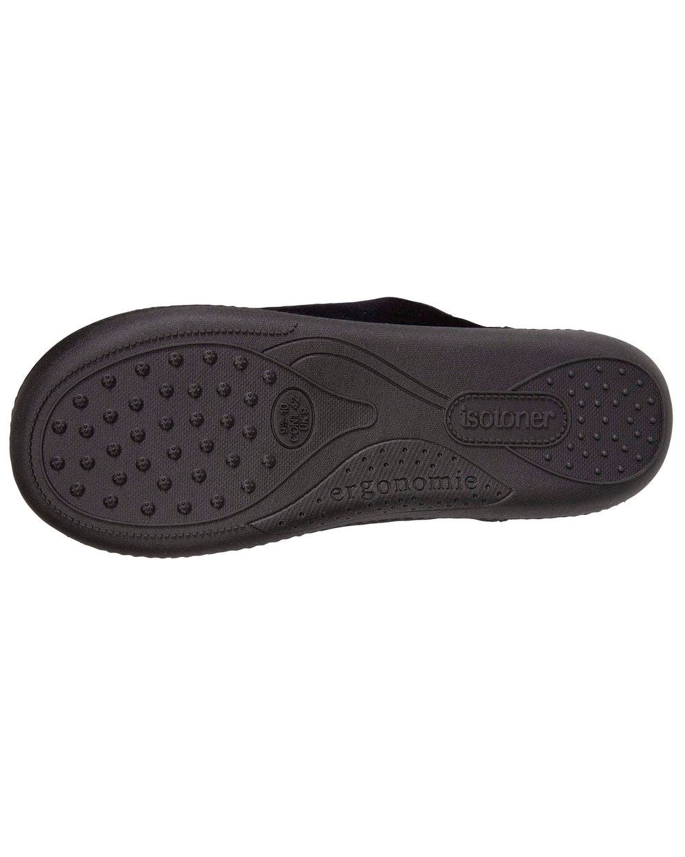 Zapatillas de casa Chinelas Hombre ergo Negro - Isotoner