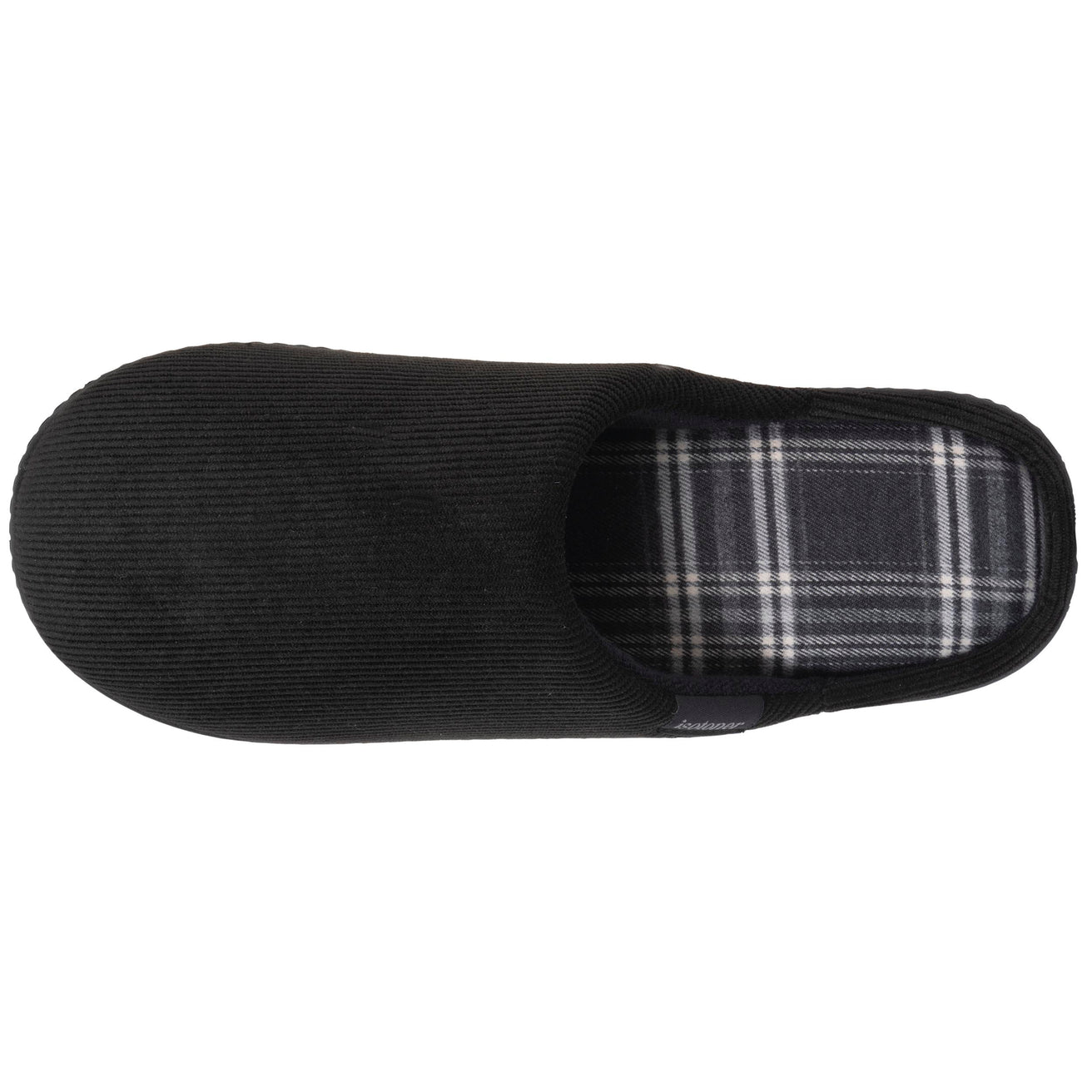 Zapatillas de casa chinelas Hombre tartán Negro