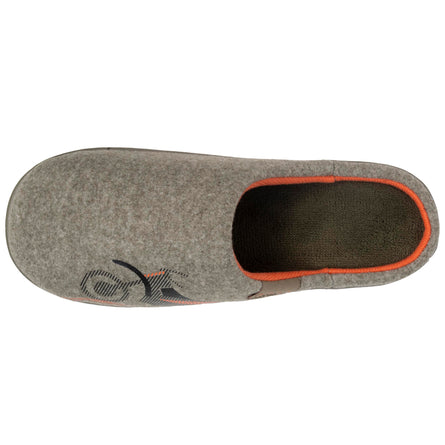 Chaussons mules Junior moto Kaki chiné - Isotoner