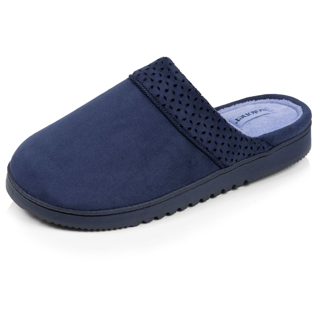 Mujer Chinelas Zapatillas de casa Azul marino