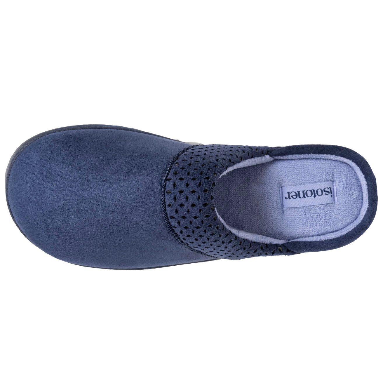 Mujer Chinelas Zapatillas de casa Azul marino
