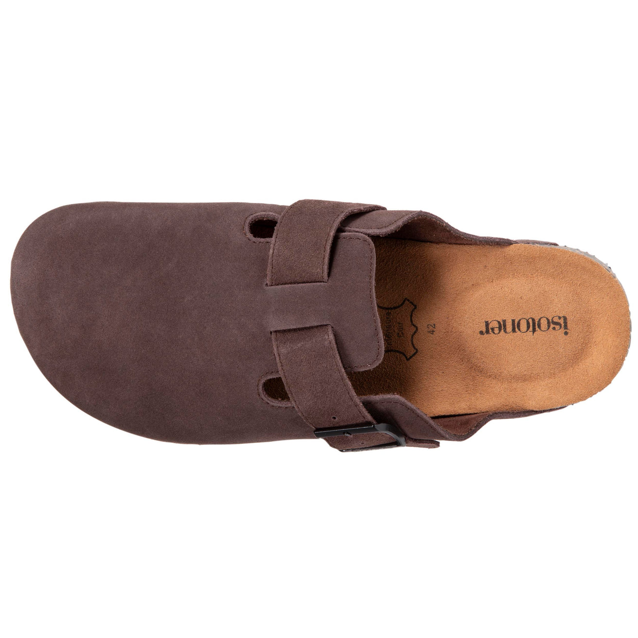Zuecos mules cuero Hombre Chocolate