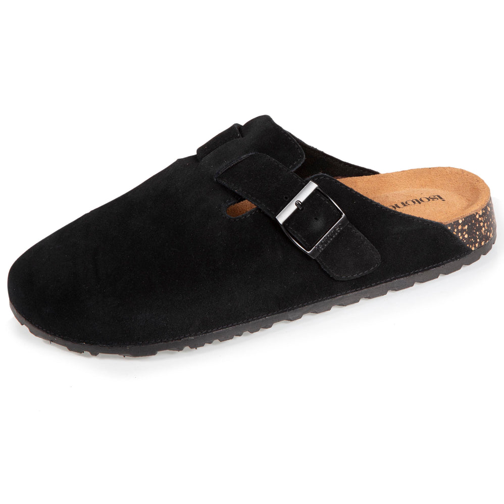 Zuecos mules cuero Hombre Negro - Isotoner