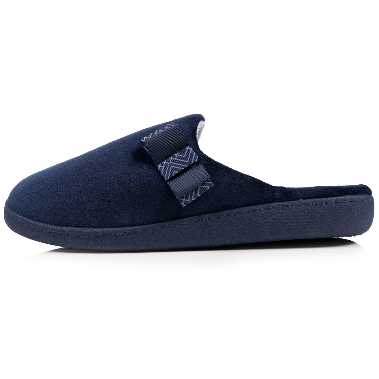 Zapatillas de casa ergonómicas Mujer Lazo gráfico azul marino