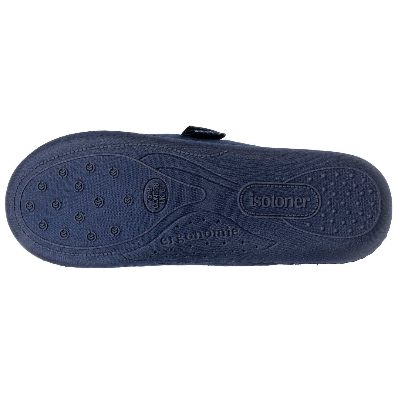 Zapatillas de casa ergonómicas Mujer Lazo gráfico azul marino