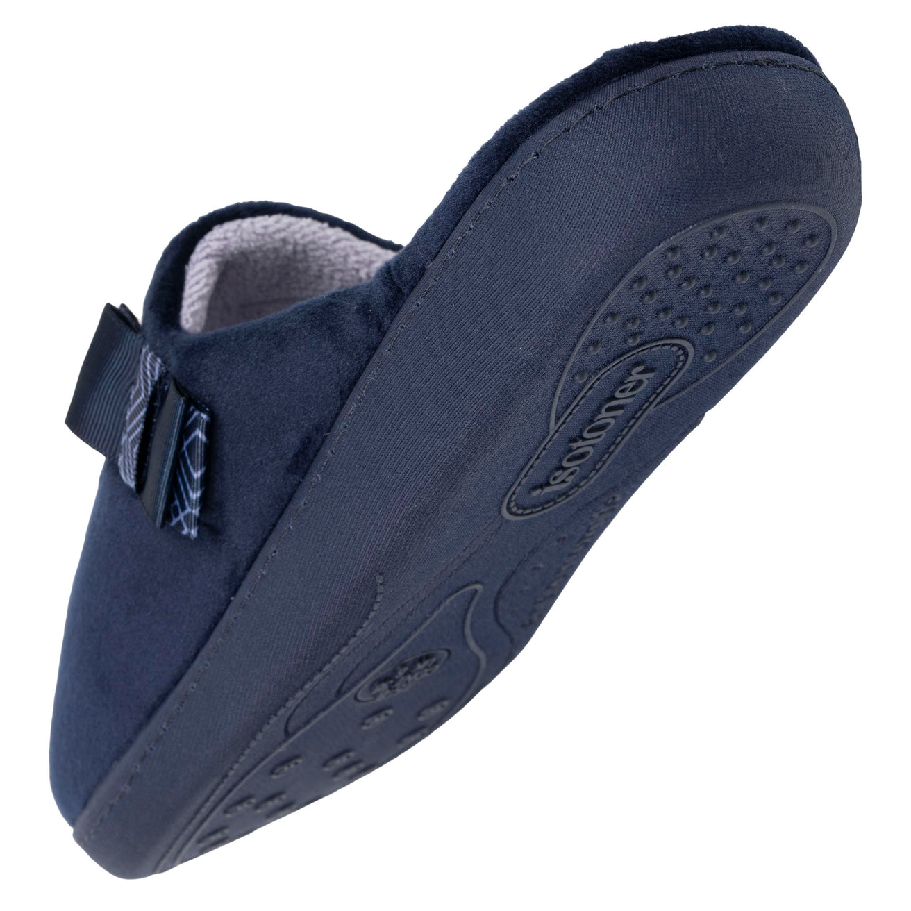 Zapatillas de casa ergonómicas Mujer Lazo gráfico azul marino