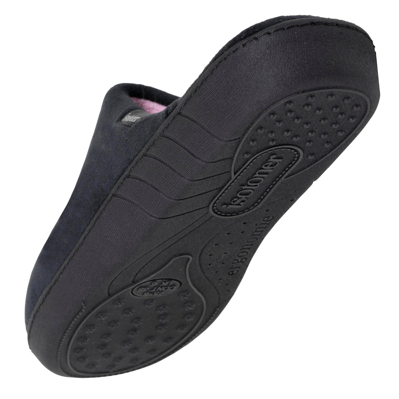 Mujer Ergonómico Chinelas Zapatillas de casa Negro