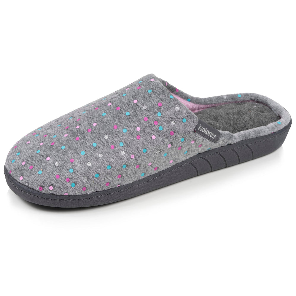 Mujer Zapatillas de casa ergonómicas Pois gris - Isotoner