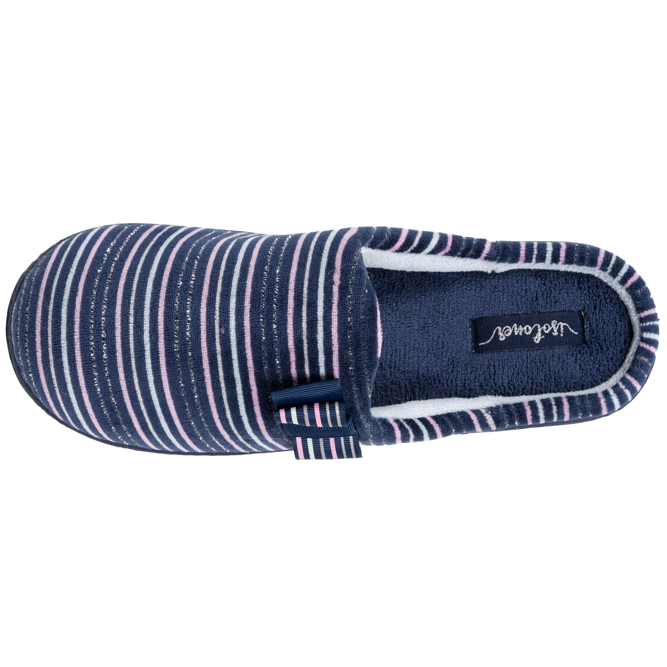 Mujer Zapatillas de casa ergonómicas Stripes Navy