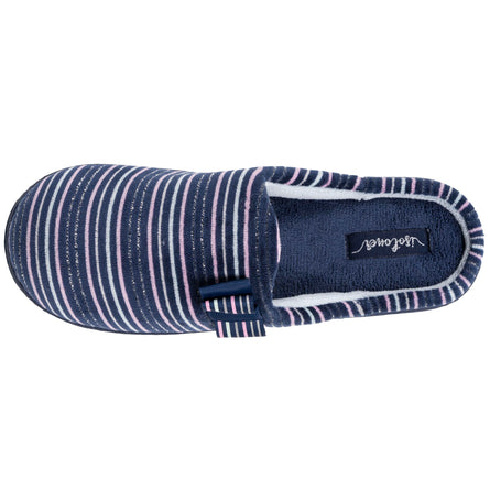 Mujer Zapatillas de casa ergonómicas Stripes Navy - Isotoner