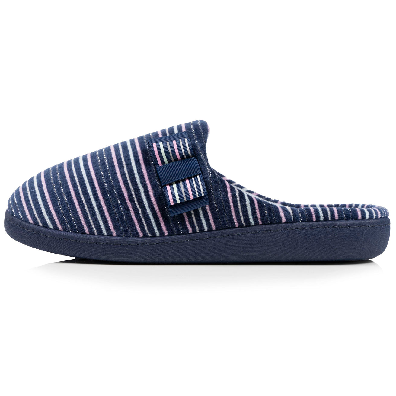 Mujer Zapatillas de casa ergonómicas Stripes Navy