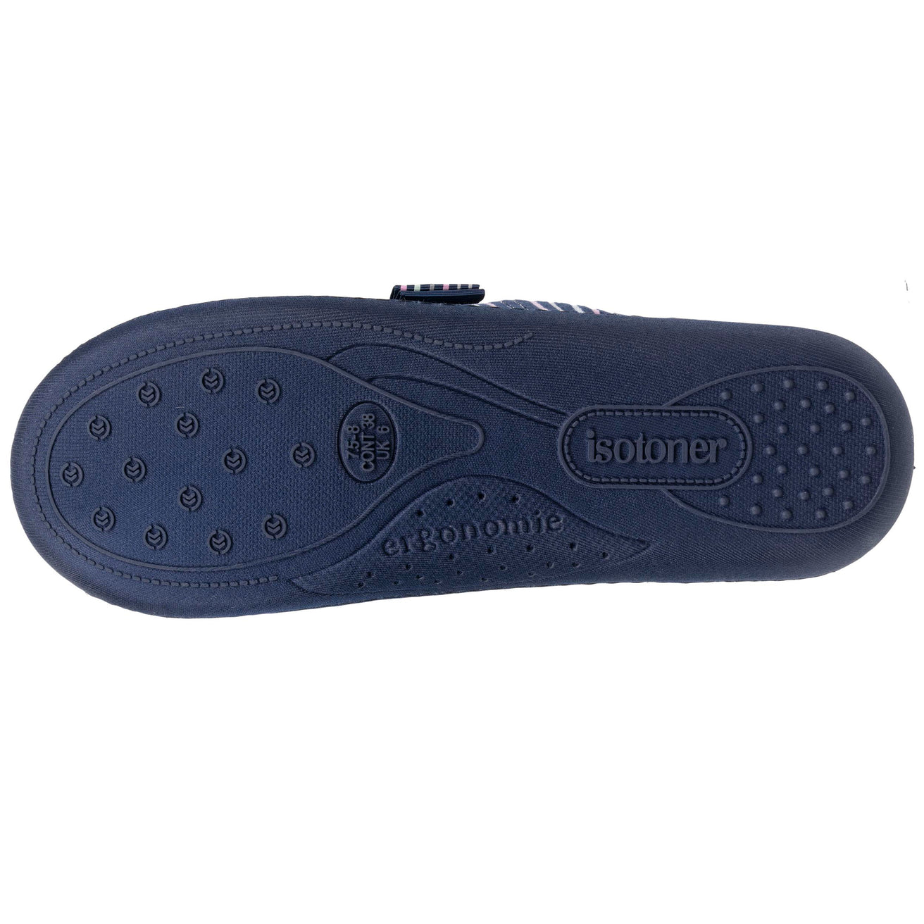 Mujer Zapatillas de casa ergonómicas Stripes Navy