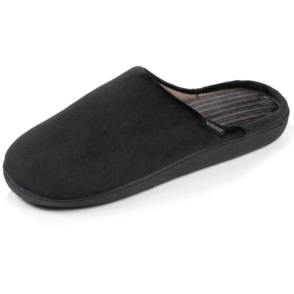 Zapatillas de casa Chinelas ergonómicas Hombre Negro interior rayas - Isotoner