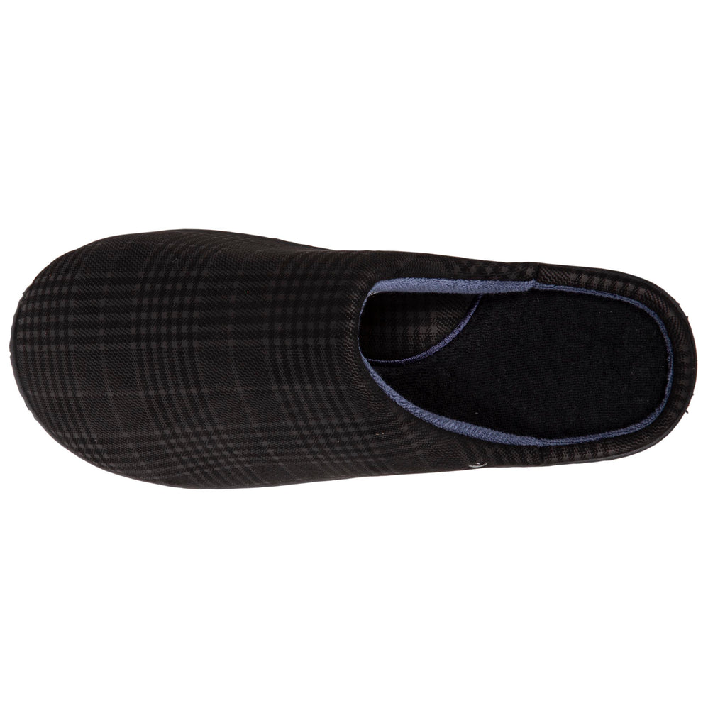 Zapatillas de casa chinelas Hombre Negro Tartán - Isotoner