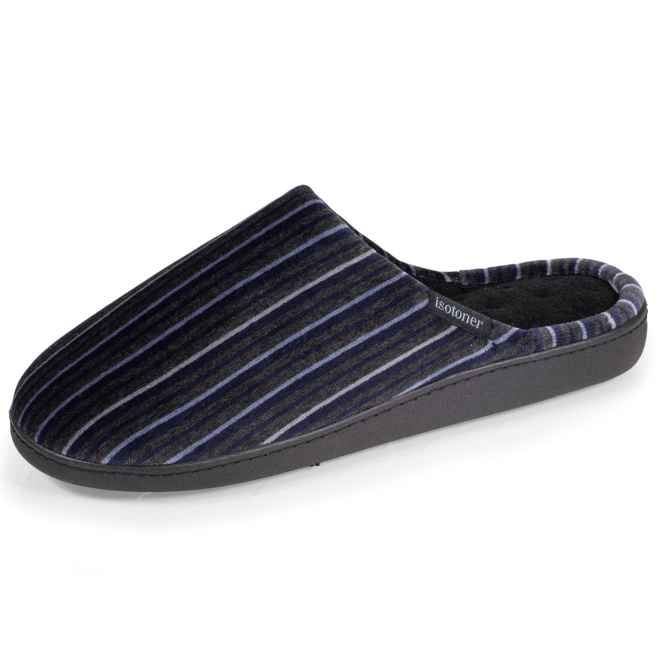 Zapatillas de casa chinelas Hombre Rayas azul/gris