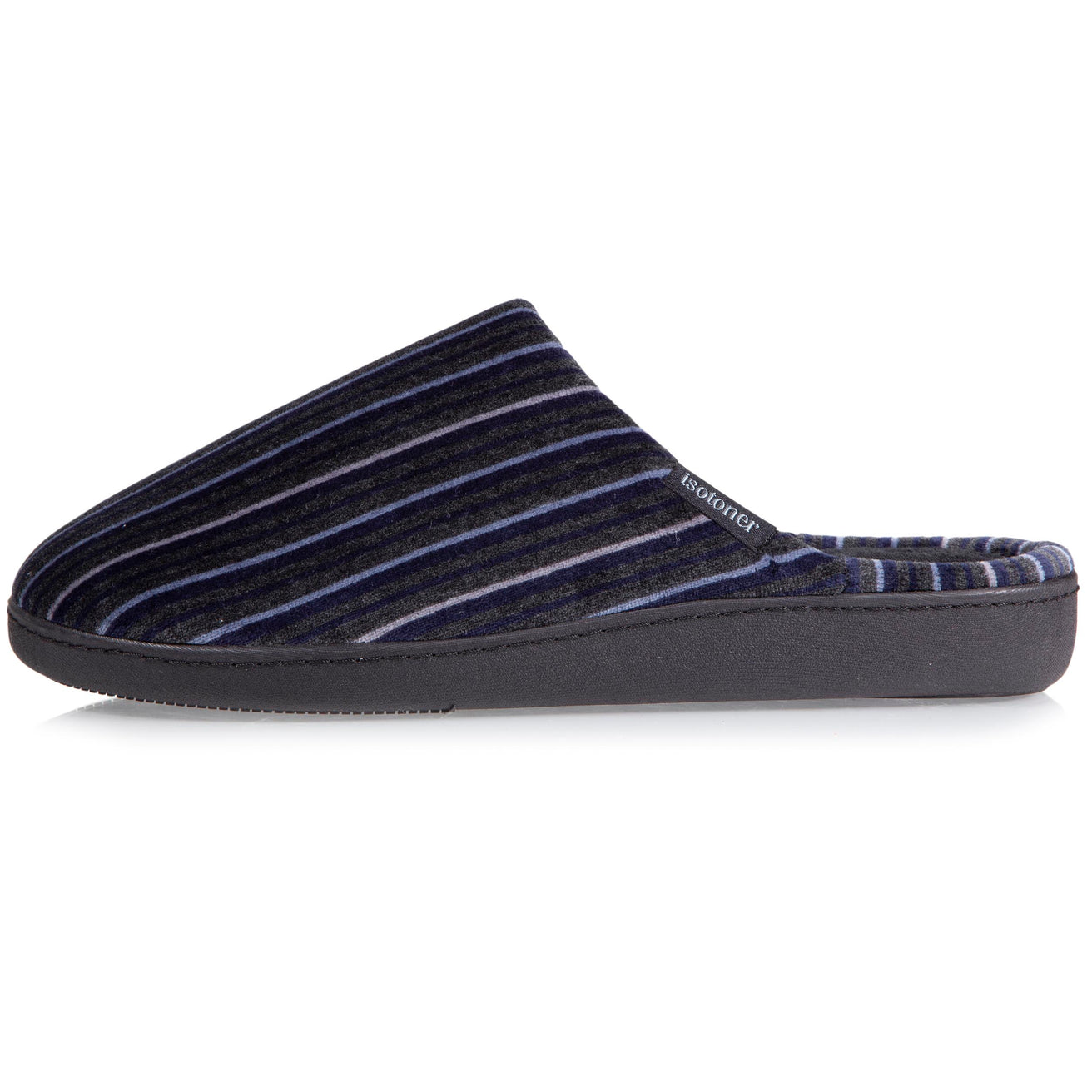 Zapatillas de casa chinelas Hombre Rayas azul/gris