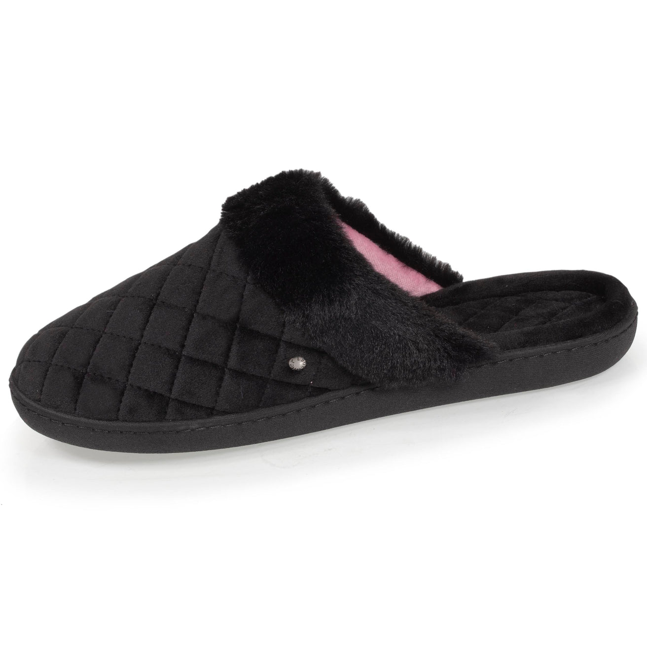 Zapatillas de casa chinelas Mujer acolchado Negro