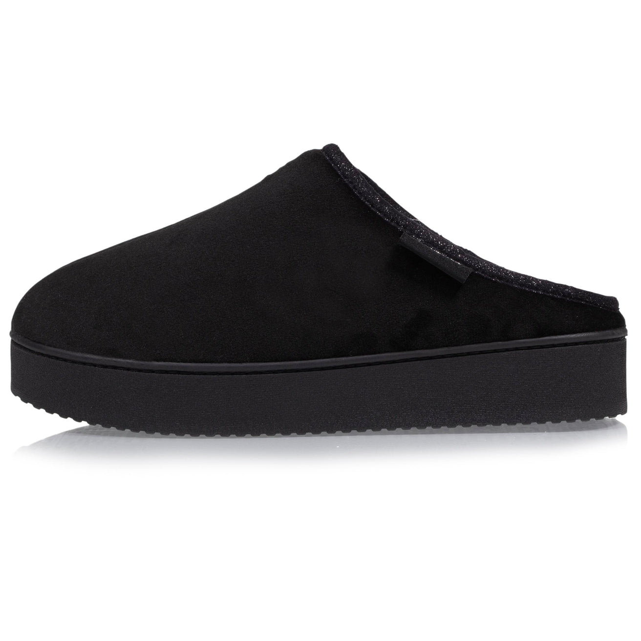 Zapatillas de casa chinelas plataforma Mujer Negro