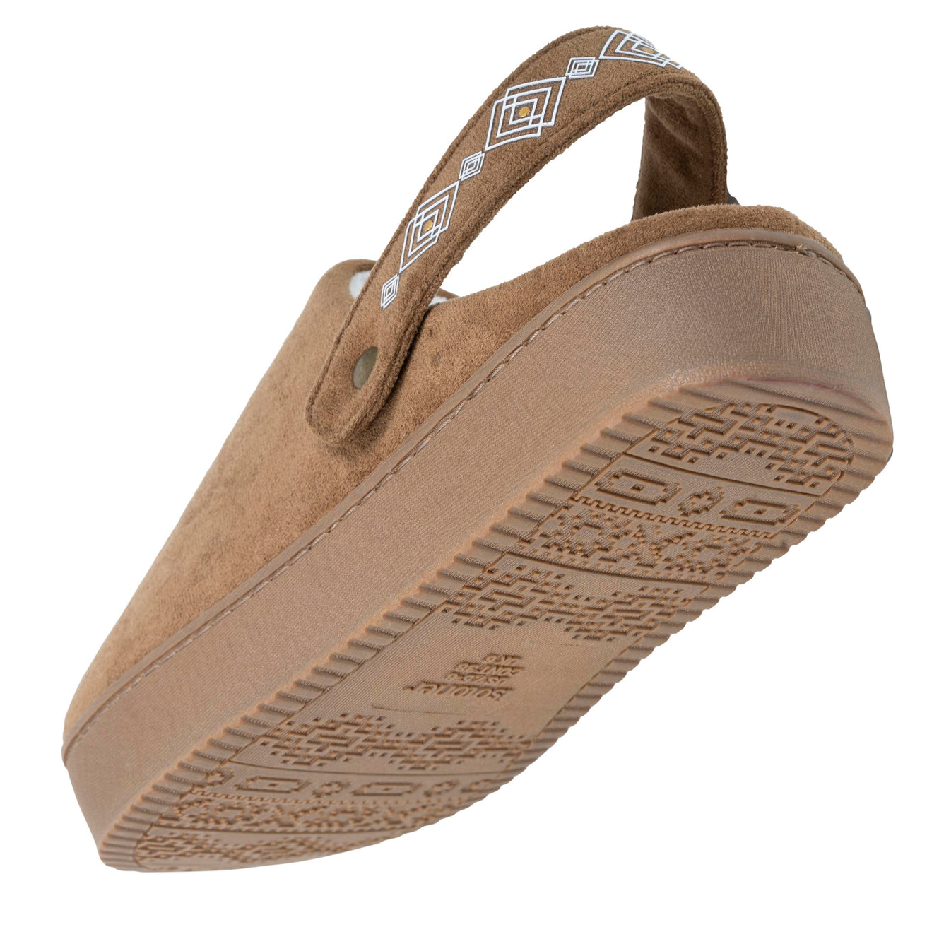 Zapatillas de casa plataforma de correa Mujer Camel