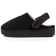 Zapatillas de casa plataforma de correa Mujer Negro
