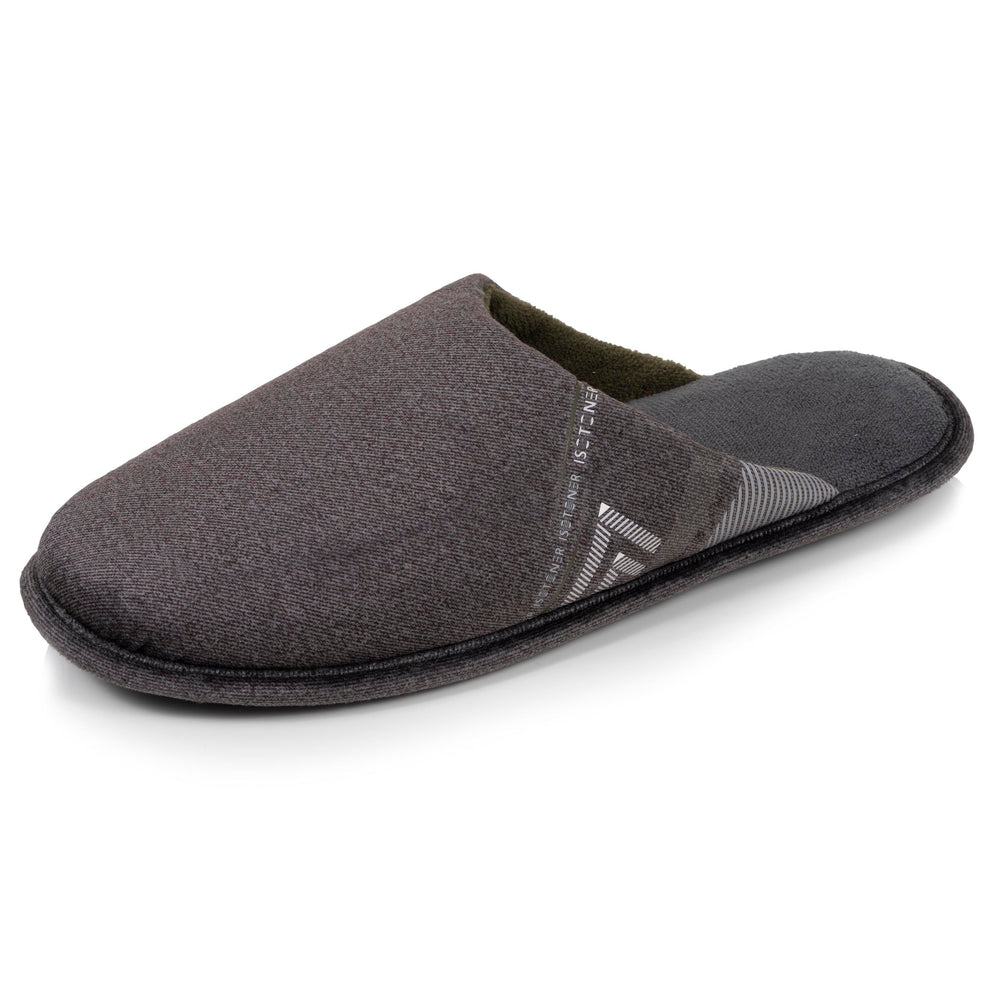 Hombre Piso Chinelas Zapatillas de casa Gris brezo - Isotoner