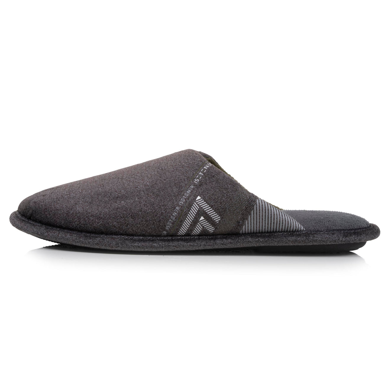 Hombre Piso Chinelas Zapatillas de casa Gris brezo