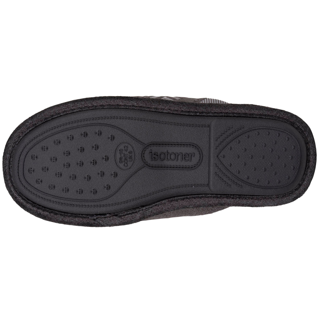 Hombre Piso Chinelas Zapatillas de casa Gris brezo