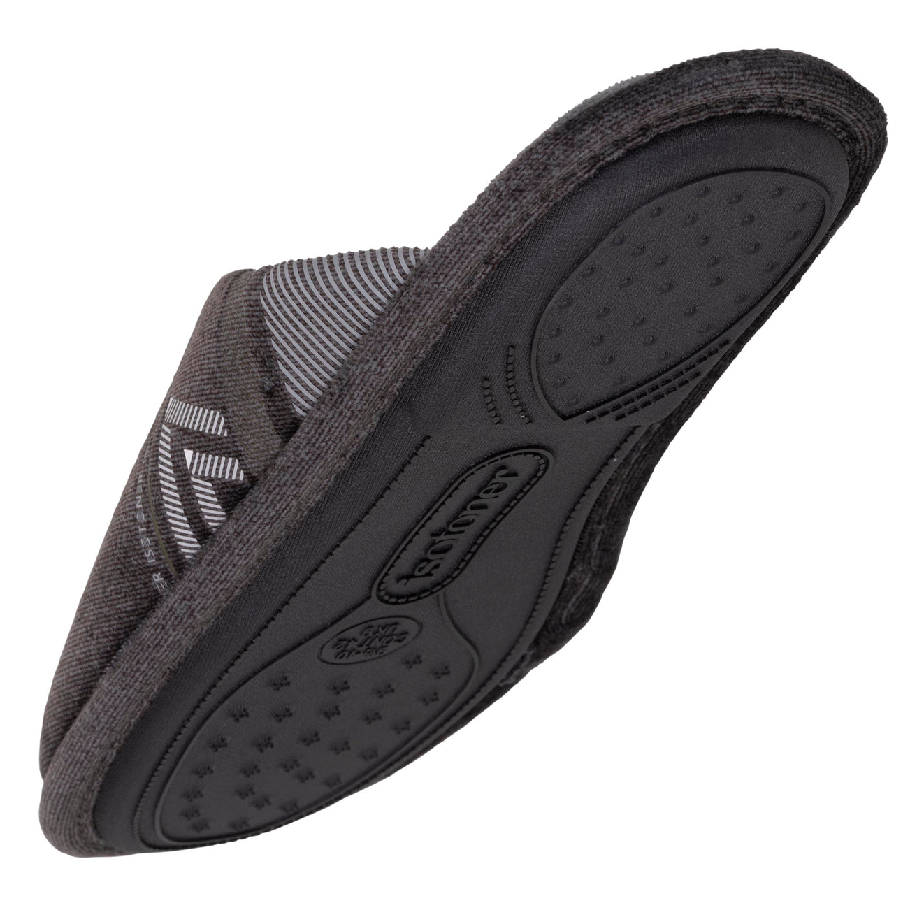 Hombre Piso Chinelas Zapatillas de casa Gris brezo