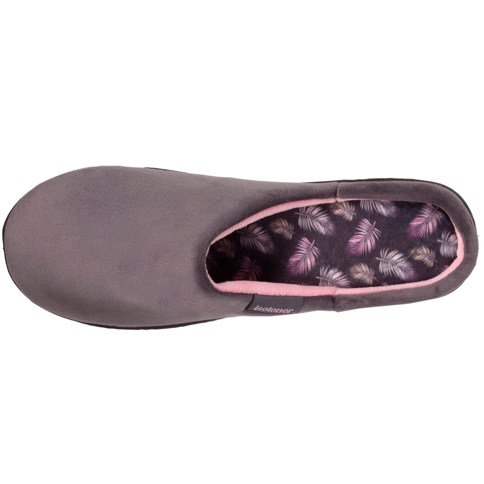 Zapatillas de casa chinelas con tacón Mujer Gris oscuro rosa - Isotoner