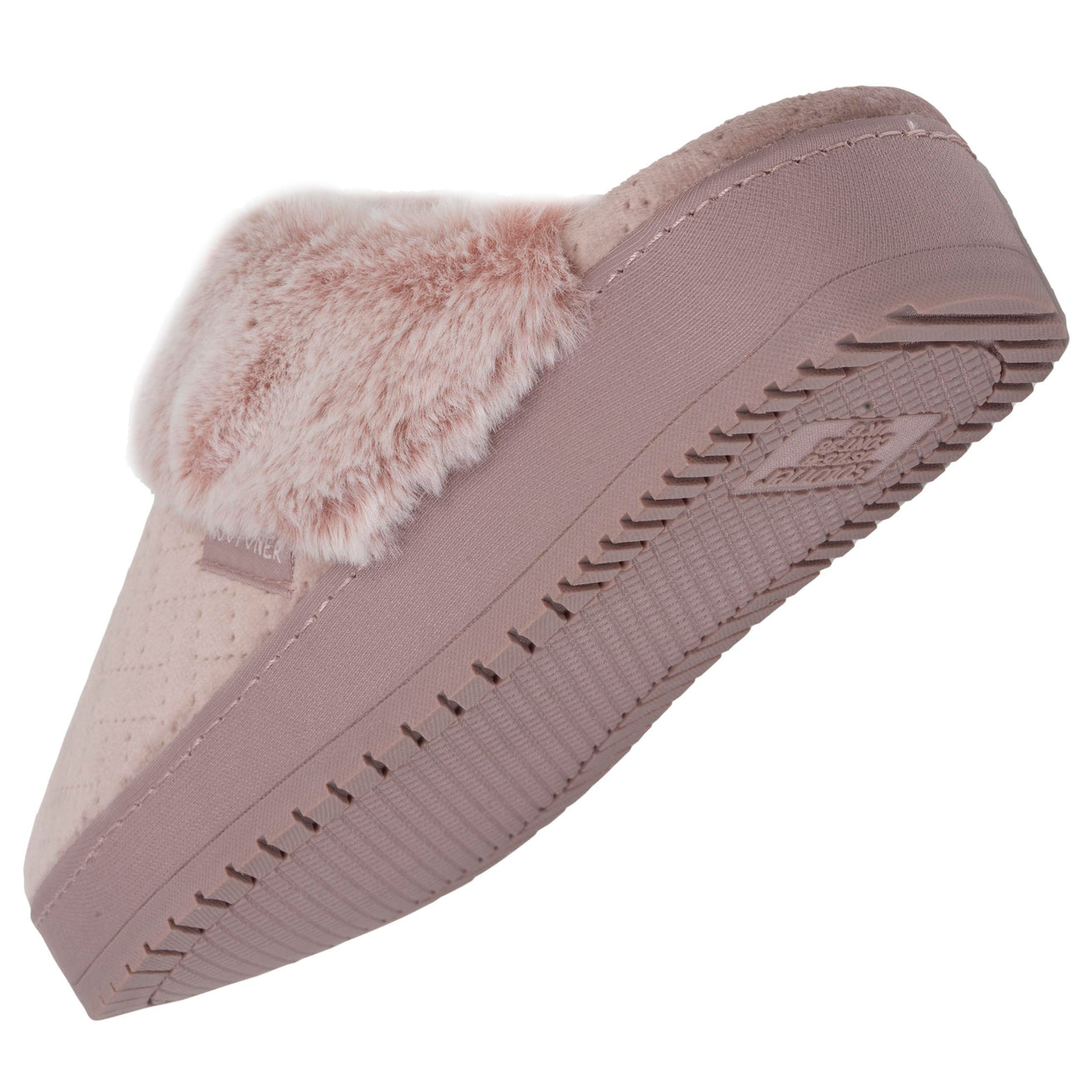 Zapatillas de casa chinelas con tacón Mujer Blush