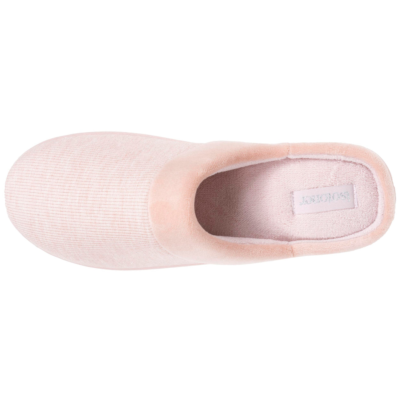 Mujer Zapatillas de casa tacón Blush banda de terciopelo