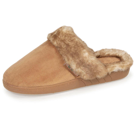 Zapatillas de casa chinelas recicladas Mujer Camel - Isotoner
