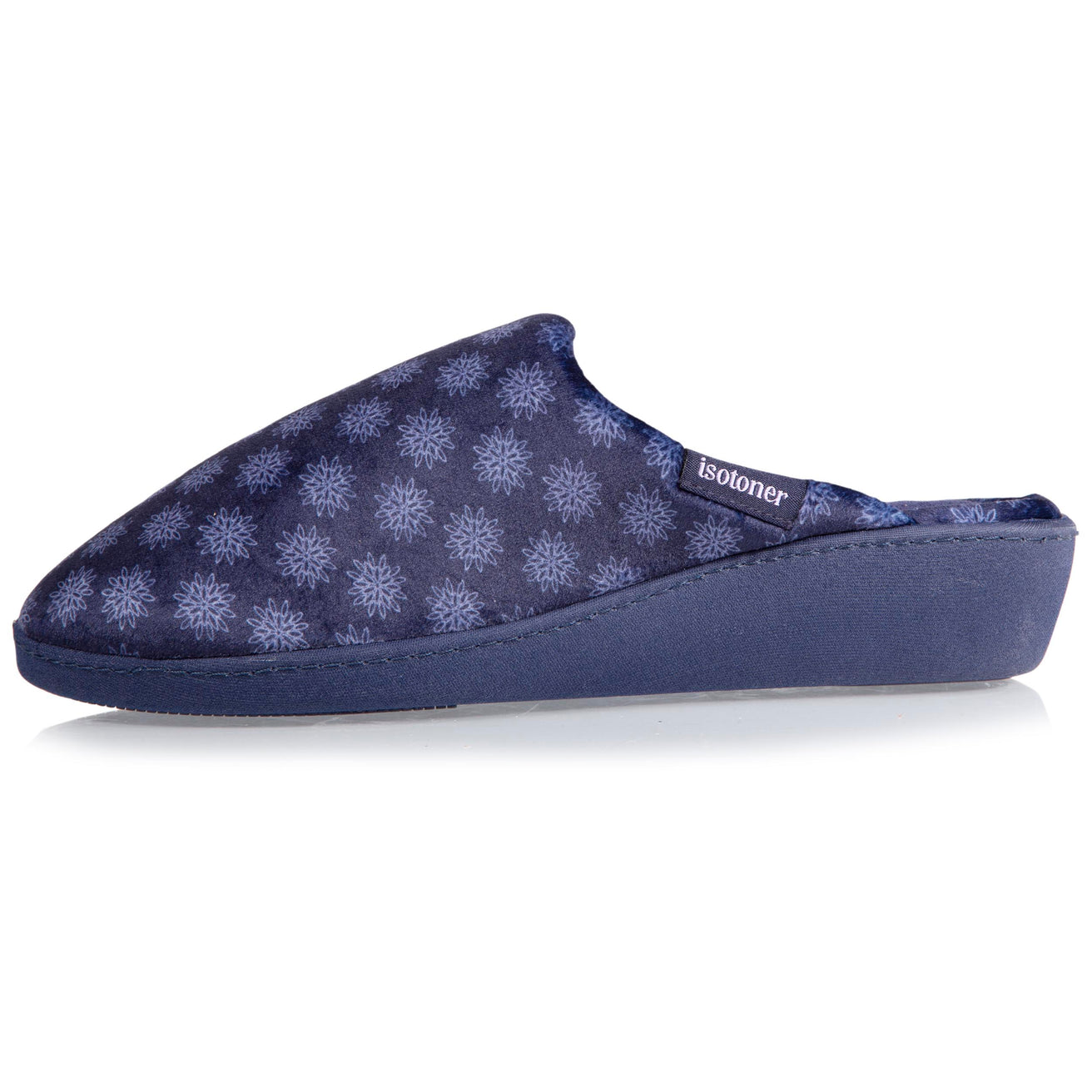 Zapatillas de casa chinelas con tacón Mujer Marino