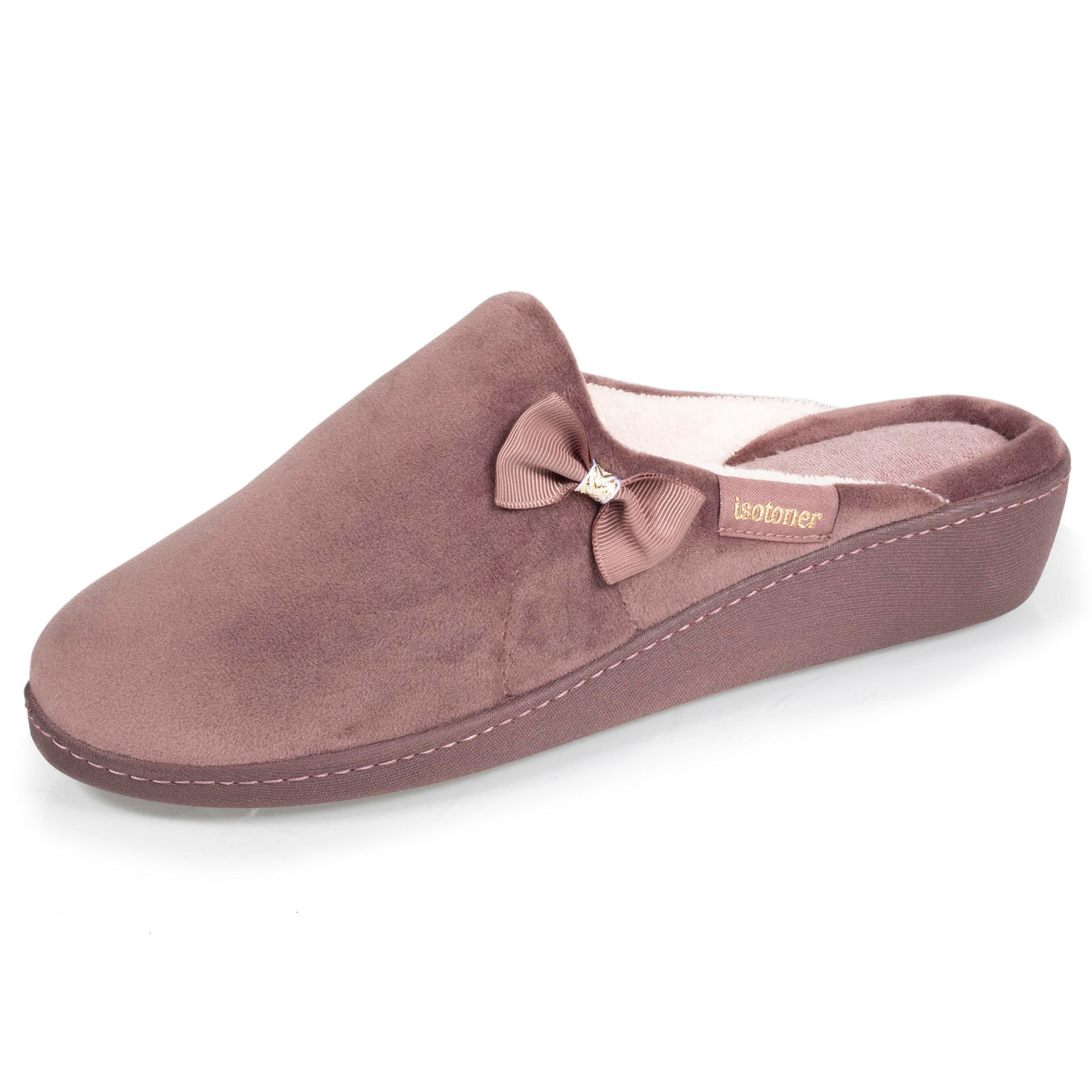 Zapatillas de casa chinelas con tacón Mujer Topo