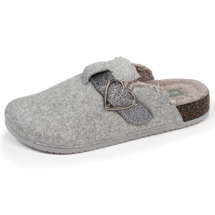 Zapatillas de casa zuecos Mujer Gris jaspeado purpurina - Isotoner