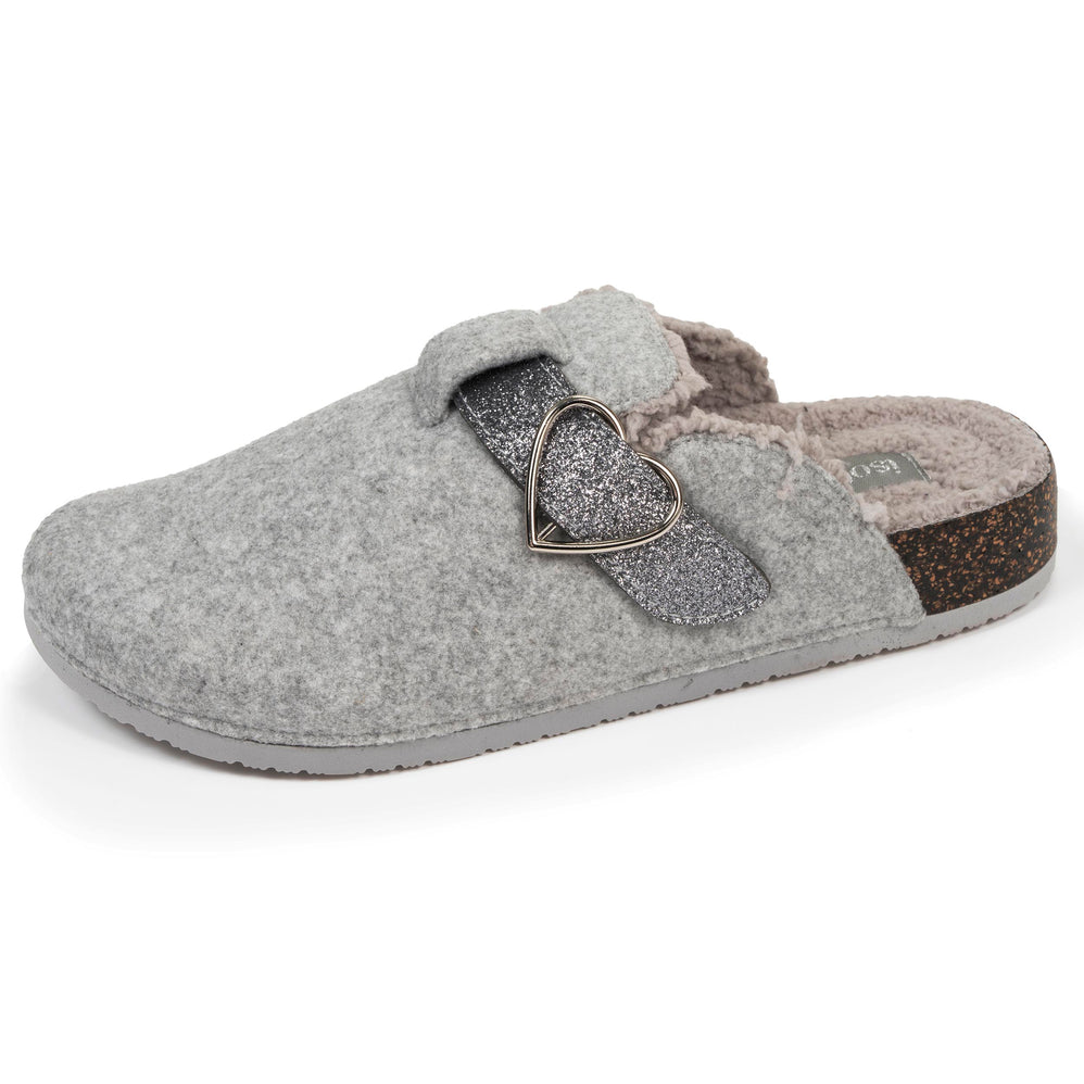 Zapatillas de casa zuecos Mujer Gris jaspeado purpurina - Isotoner
