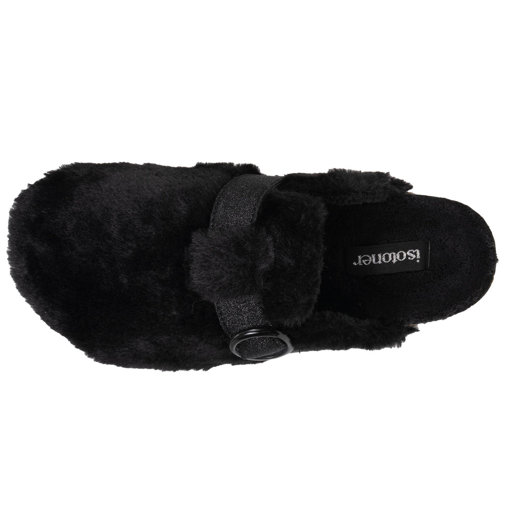 Zapatillas de casa zuecos Mujer Negro imitación de piel - Isotoner